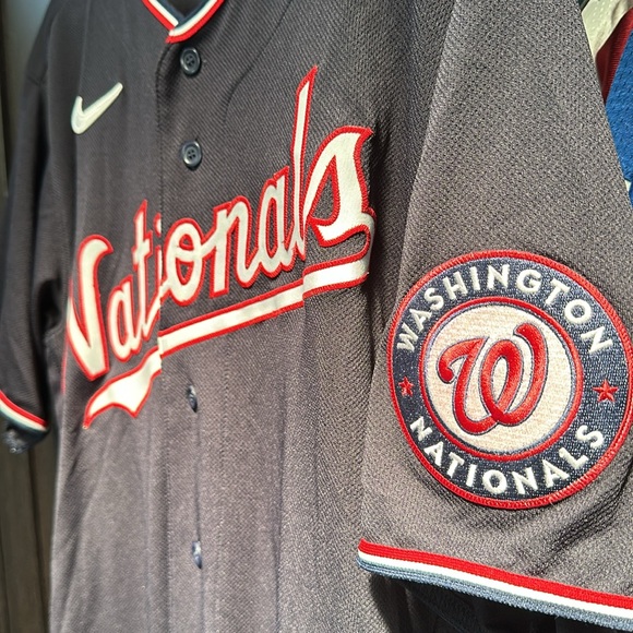 Washington Nationals Nike Alternate Authentic Team Jersey - Navy - Picture 4 of 6